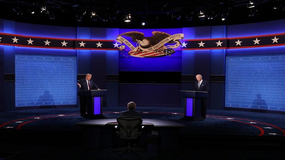 Donald Trump and Joe Biden in the first presidential debate